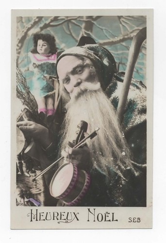 Cpa père noël - père, jouets