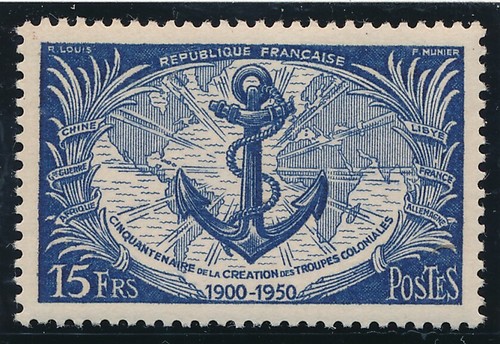 Timbre france 889 troupes - france, 889**