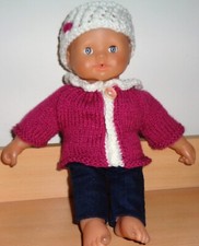 vêtements pour poupon corolle 30 cm gilet jean bandeau  NEUF reborn ou autres