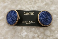 JOLIES BOUCLES D'OREILLE VINTAGE Clandestine Signées Guy Laroche Paris Parfums