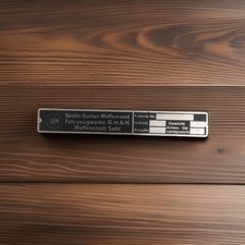 Plaque de données id BSW VEB