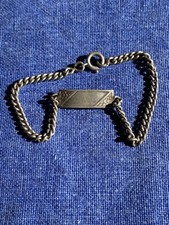 Gourmette Art Deco Pour Enfant En Argent Massif 