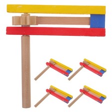  5 Pcs Crécelle En Bois Crecelle Faiseur De Bruit Jouet Traditionnel