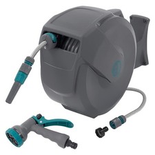 Enrouleur automatique de tuyau d'eau 20 m montage mural dévidoir pivotant 180°