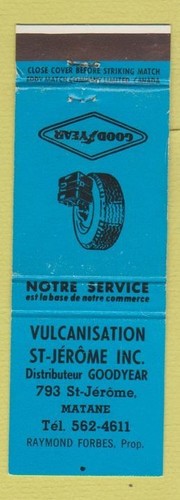 Matchbook cover goodyear - -,