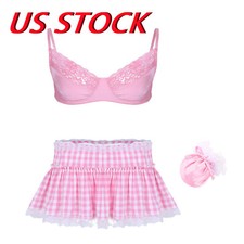 Men Sissy Lingerie Bra Tops /