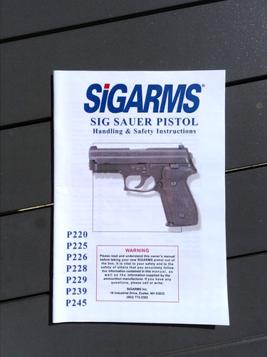 Owners manual sig sauer p220 - owners,