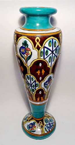 Vase ceramic signed al - -,