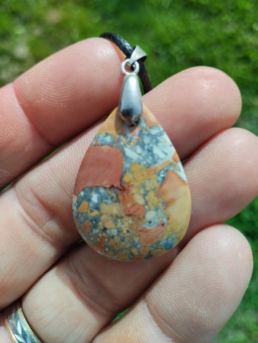 Jaspe maligano pendentif - jaspe,