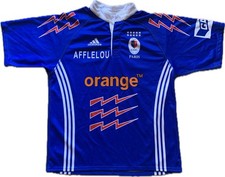Maillot rugby Stade Français années 2000 Adidas Orange vintage Paris SF