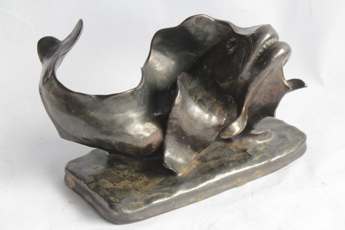 Sculpture poisson grès - sculpture,