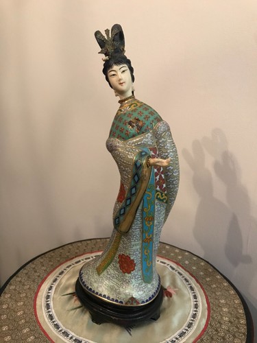 Cloisonne statuette figurine - statuette,