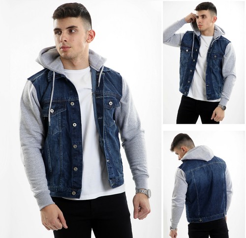 Hommes capuche jeans grande - à,