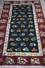 tapis roumain Oltenie floral, Oltenia Romanian folk rug carpet 240X142 cm 