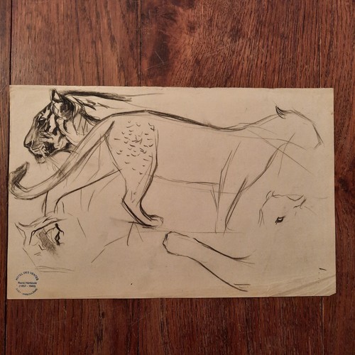 Dessin ancien animalier - ancien,