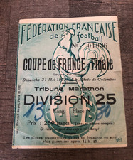 Ancien & rare ticket )) LOSC LILLE V NANCY -Finale Coupe de France 1953 colombes