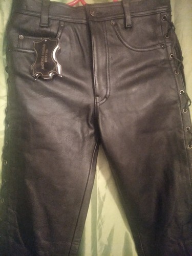 Neuf pantalon cuir moto - neuf,