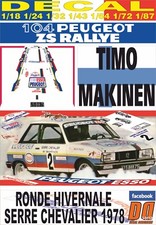 DECAL PEUGEOT 104 TIMO MAKINEN