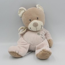 Doudou ours beige rose NICOTOY 30 cm - 16882