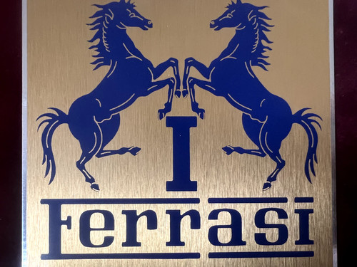 Ferrari plaque métal vintage - métal,