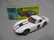 T151 CORGI TOYS MARCOS 1800 GT WHIT VOLVO ENGINE N° 7 BLANC REF 324 GT BRITAIN