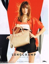 PUBLICITE ADVERTISING 065  2014  LONGCHAMP  collection SAC PLIAGE HERITAGE
