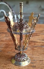 ANCIEN SERVITEUR PIQUES À ESCARGOTS MÉTAL DORÉ ET ARGENTÉ TOLÈDE VINTAGE 