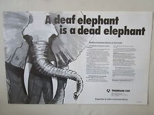 11/1982 PUB THOMSON-CSF TELECOMMUNICATIONS RADIO TRC VHF/FM ELEPHANT ELEFANT AD