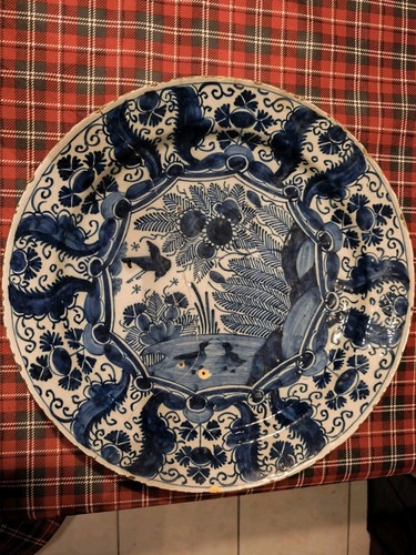 Rare plat delft camaïeu bleu - rare,