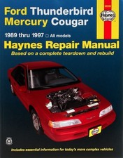Thunderbird Cougar 89-97 Revue technique Haynes FORD MERCURY Anglais Etat - NEU