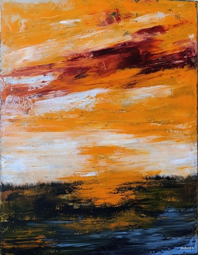Peinture abstraite acrylique - peinture, abstraite,
