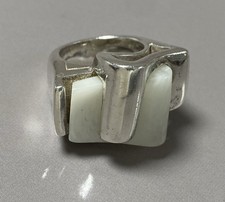 23gr bague tank  argent Tank sertie bijou bague argent massif tank ring t52