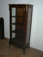 ANCIEN ARGENTIER VITRINE MARQUETERIE NIII NAPOLEON XIX VERRE BIBELOTS COLLECTION