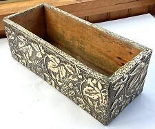 OBJET DE POILU BOÎTE DÉCOR FEUILLES DE VIGNES ET GERBES DE BLÉ TRENCH ART