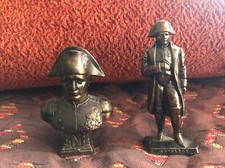 RARE ANCIENS Statue et Buste Napoléon Bonaparte En Métal