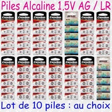 Lot de 10 piles boutons Alcaline 1,5V 396 395 394 393 392 391 389 386 379 … 357