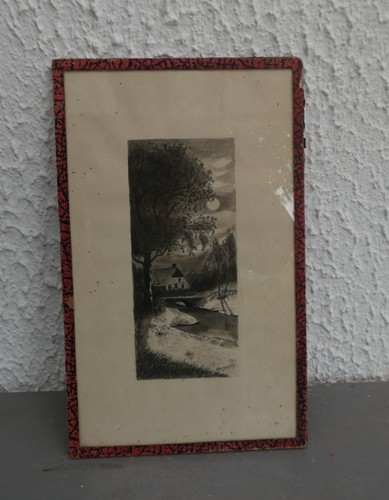 Ancienne gravure pointe - a,