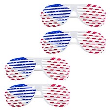  4 Pcs US Flag Glasses for 4th
