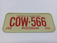 Plaque d'immatriculation américaine Vintage " WISCONSIN 79 "  vélo ancien USED