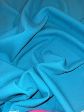 Tissu ancien pure laine peignée crèpe Norita bleu larg 140 cm x H 94 cm D024