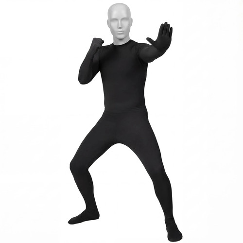 Black full body stretch zentai - full,