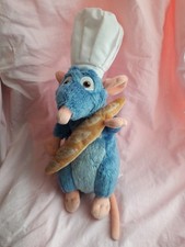 PELUCHE REMY RATATOUILLE AVEC TOQUE ET BAGUETTE DISNEY NICOTOY 30 CM
