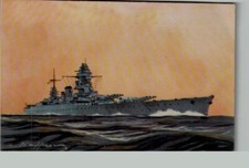 Lot de 8 CPA identiques Thème Cuirassé "DUNKERQUE"- Ligue Maritime et coloniale