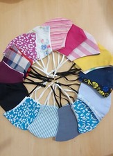 Lot 3 Masque en tissu coton lavable/ enfant de 6_11 ans /ajustable/ 2 couche2021