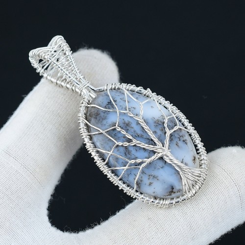 Pendentif opale dendrite arbre - pendentif,