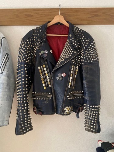 80s studded leather riders - 80s,