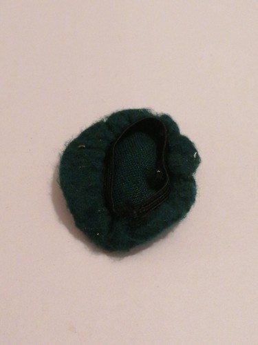 Chapeau béret vert tissu