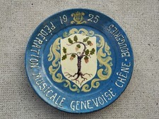 plat terre cuite blason chêne