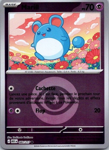 Carte pokémon marill 083 217 - pokémon,
