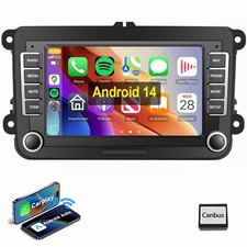Autoradio Android 14 Carplay GPS RDS Pour VW GOLF 5 6 Plus Caddy Polo EOS Passat